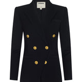 Kyomi Double Breasted Blazer in Black - Lukka Boutique