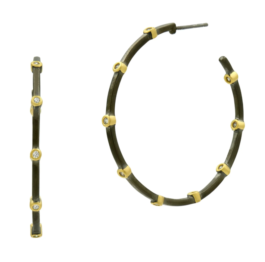 Your Go-To Bezel Hoop - Lukka Boutique