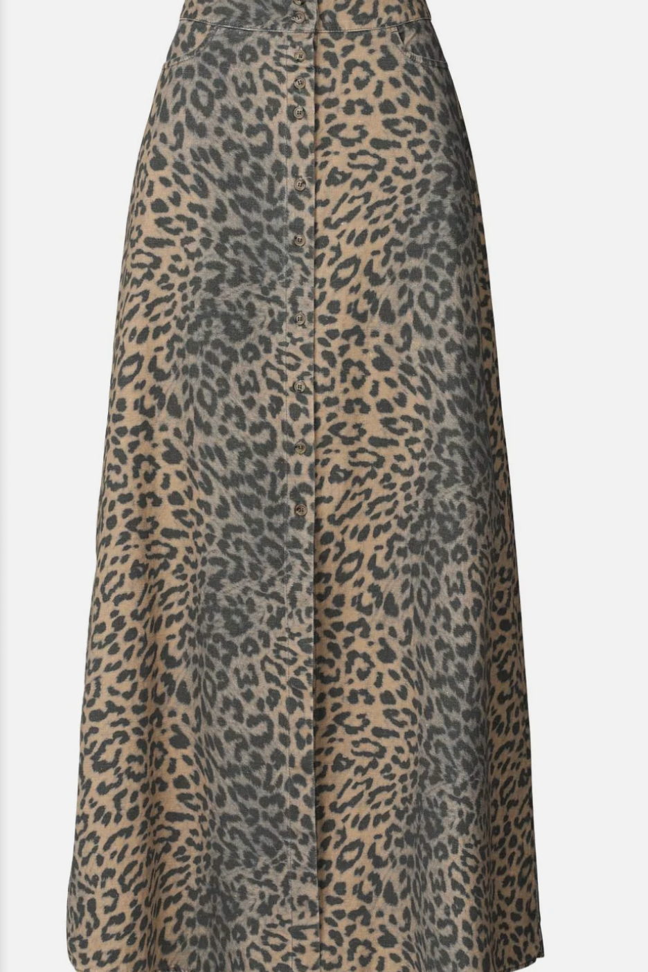 Leopard Print Button Skirt - Lukka Boutique