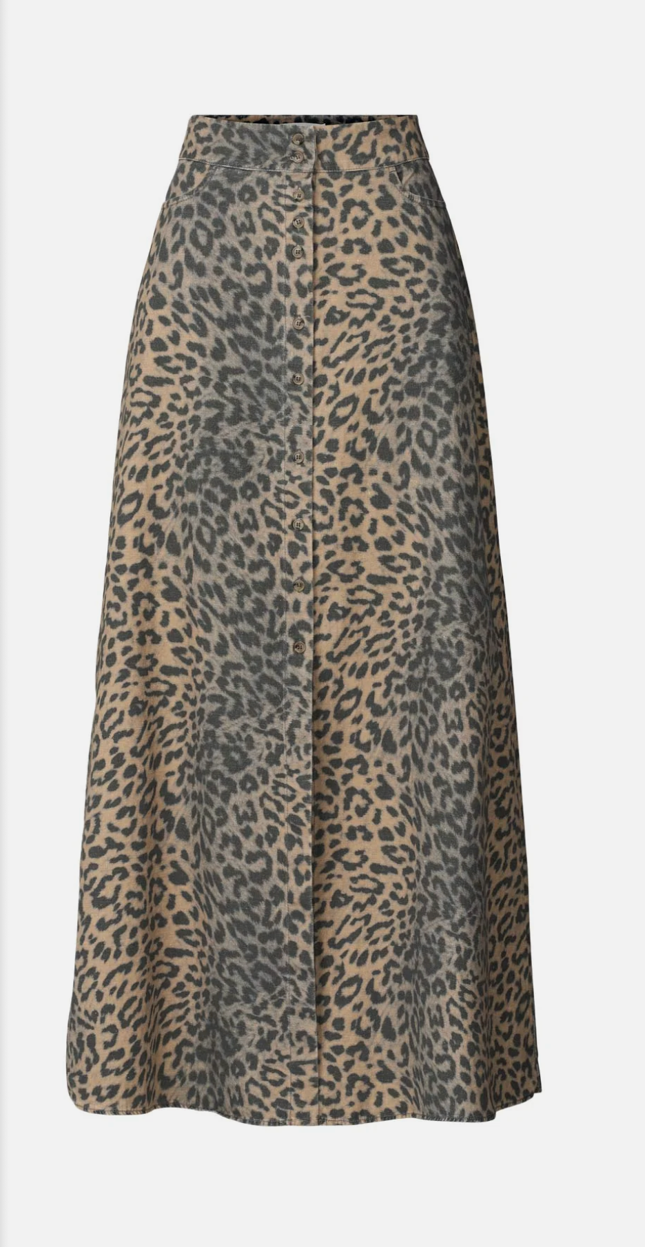 Leopard Print Button Skirt - Lukka Boutique