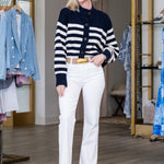 The Variation Femme Cardi in Navy Multi - Lukka Boutique