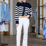 The Variation Femme Cardi in Navy Multi - Lukka Boutique