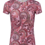 Ressi Fitted Tee in Mauve French Paisley - Lukka Boutique