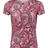 Ressi Fitted Tee in Mauve French Paisley - Lukka Boutique