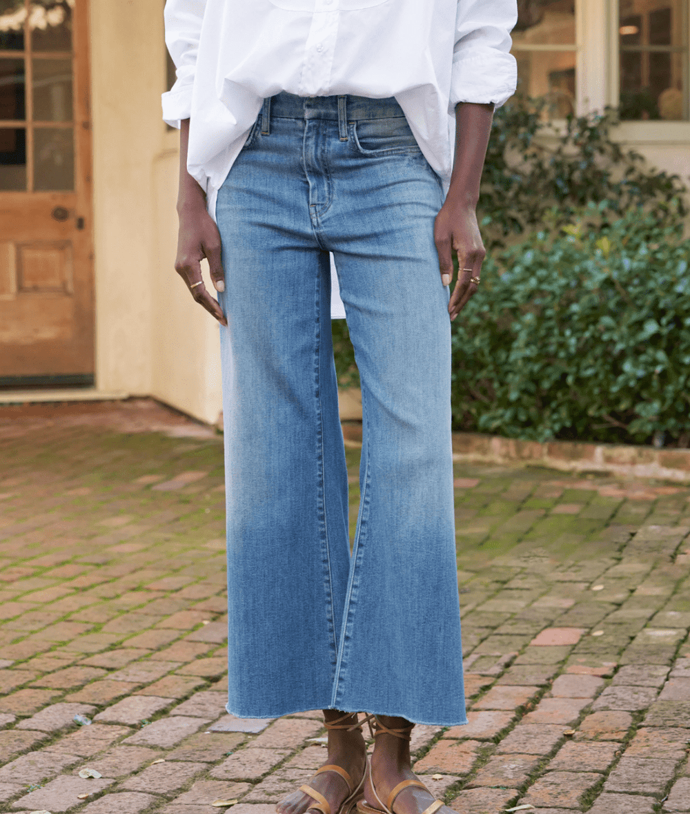 Galway Gaucho Denim in Light Wash Indigo