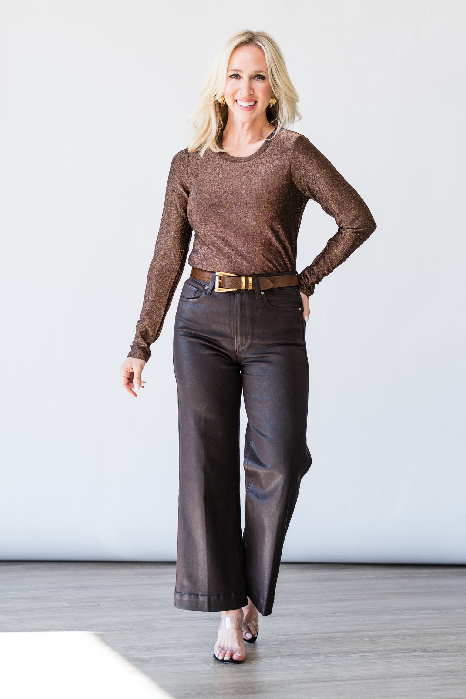 Copper Long Sleeve Top - Lukka Boutique