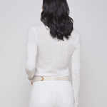 Tess Long Sleeve Tee in Ivory - Lukka Boutique