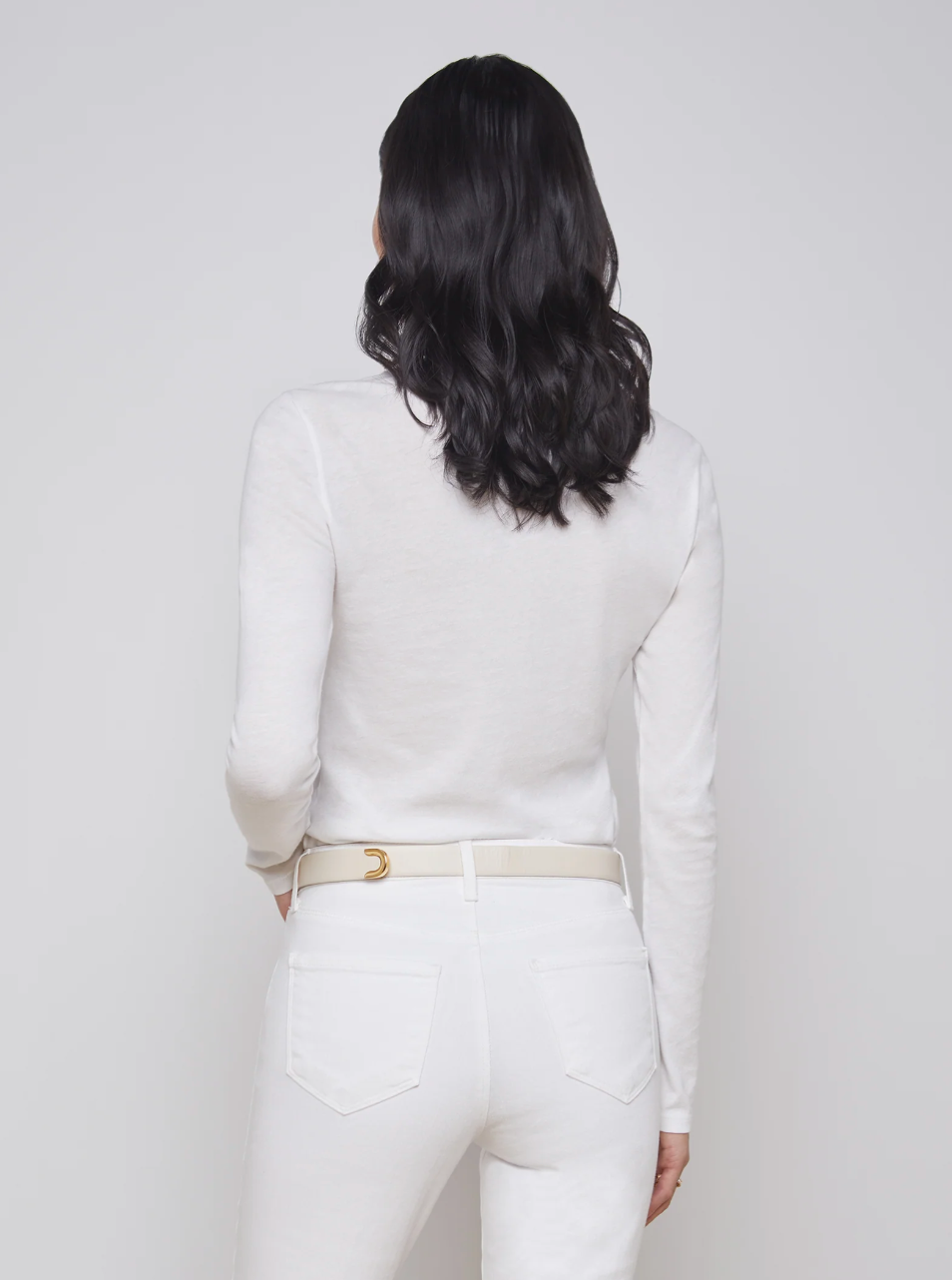 
                  
                    Tess Long Sleeve Tee in Ivory
                  
                