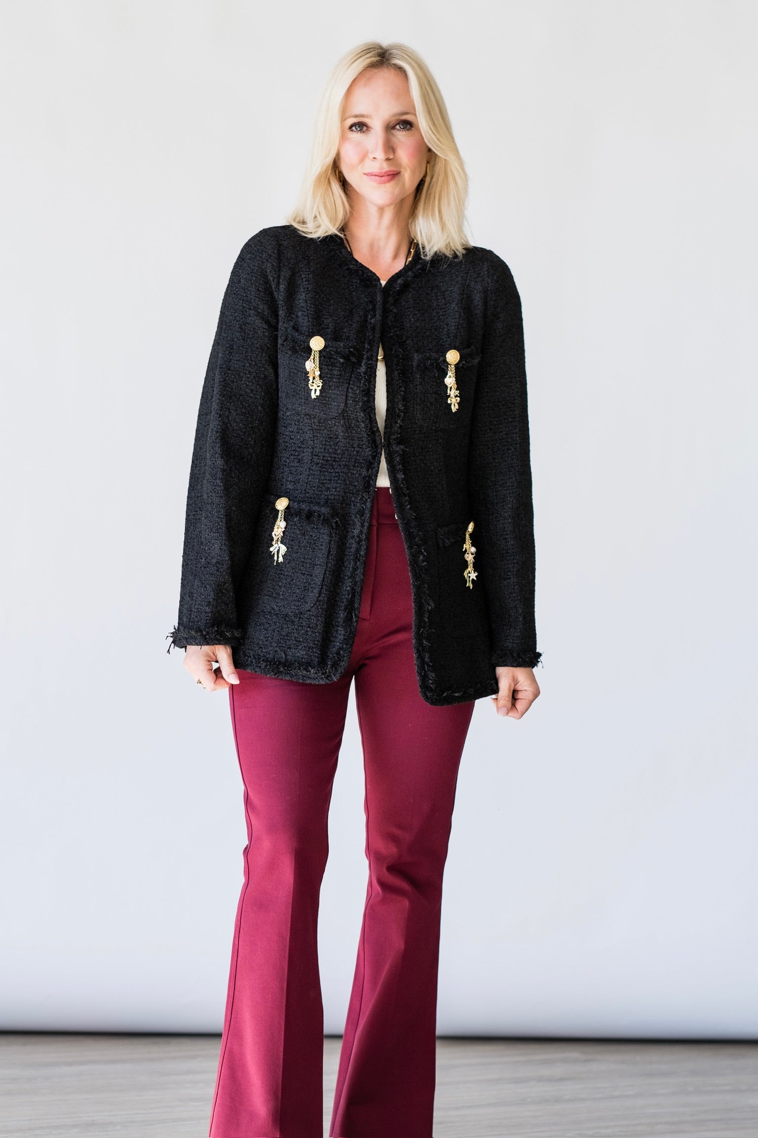 Adrina Jacket in Black - Lukka Boutique