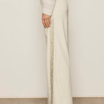 Cadence Shimmer Stripe Pant in Vanilla Creme - Lukka Boutique