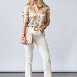 Dani 3/4 Sleeve Blouse in Multi Western Paisley