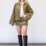 The Corduroy Swing Jacket in Artichoke