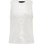Summer Shine Sequin Shell in White - Lukka Boutique