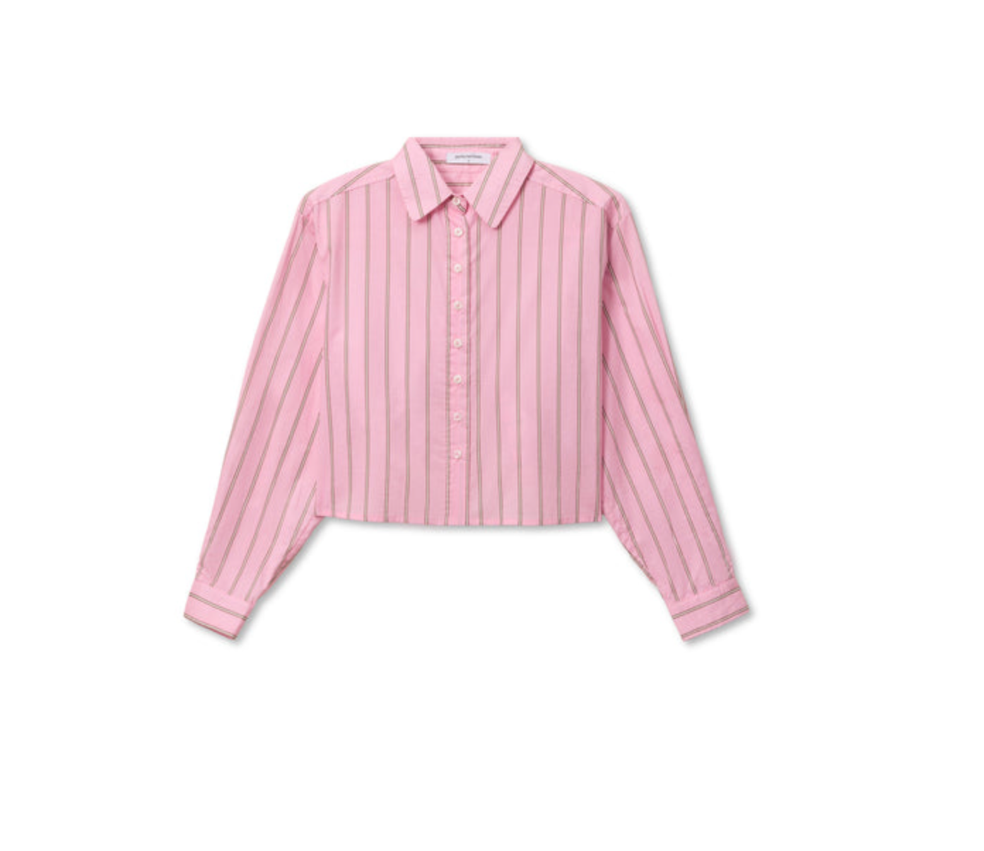 Naomi Cotton Poplin Button Down Shirt With Front Pocket in Sugar Pink - Lukka Boutique