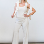 Velour Tank in White Sand - Lukka Boutique