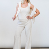 Velour Tank in White Sand - Lukka Boutique