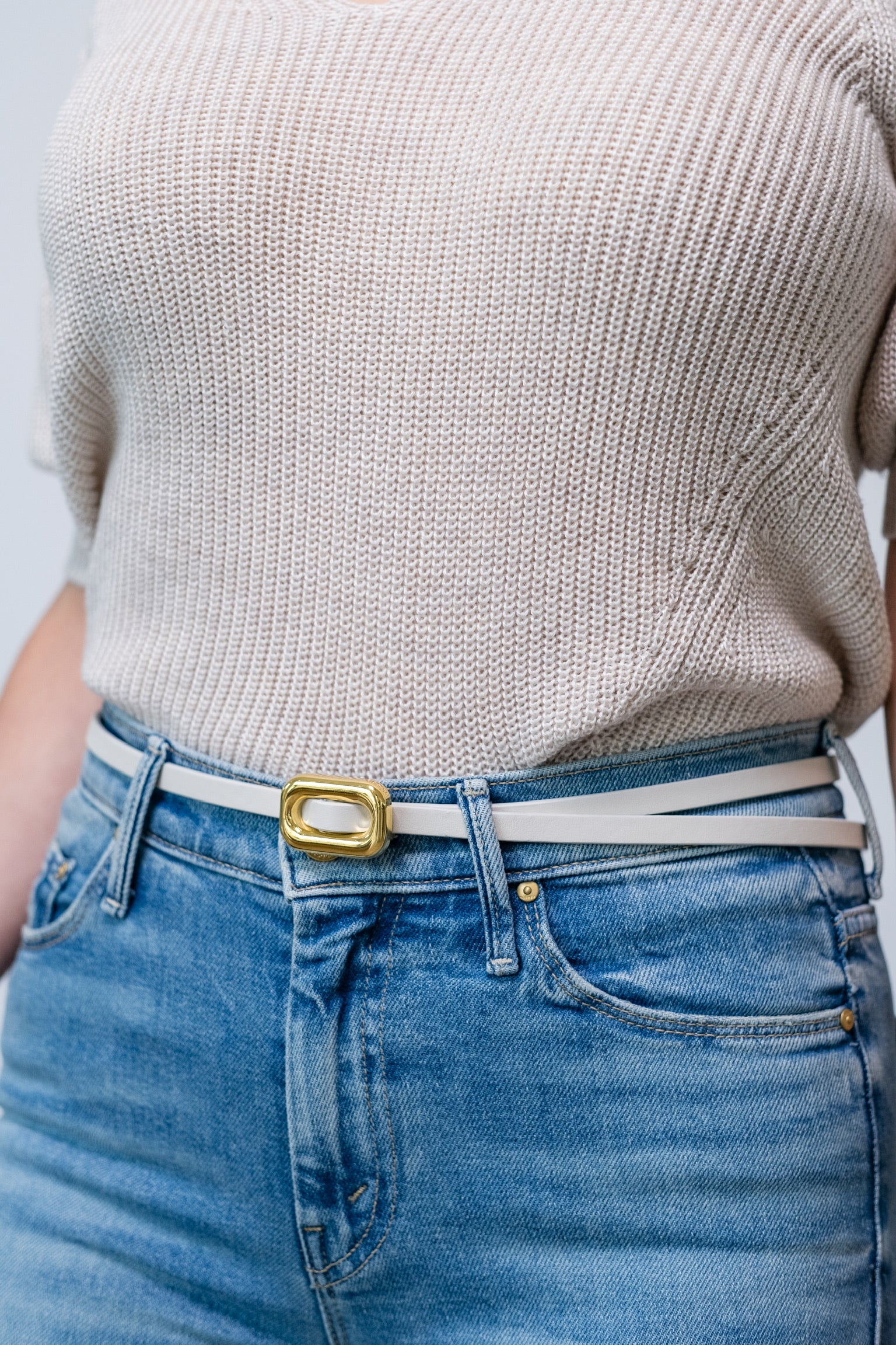 Venura Belt in Ivory - Lukka Boutique