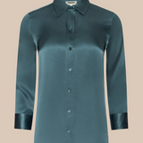 Dani 3/4 Sleeve Blouse in Cadet Blue