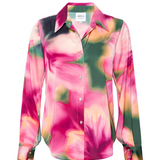 Roya Top in Blurred Hibiscus