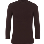 Aja Turtleneck 3/4 Sleeve in Coffee Bean - Lukka Boutique