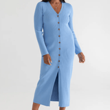 Sweater Duster Midi Dress - Lukka Boutique