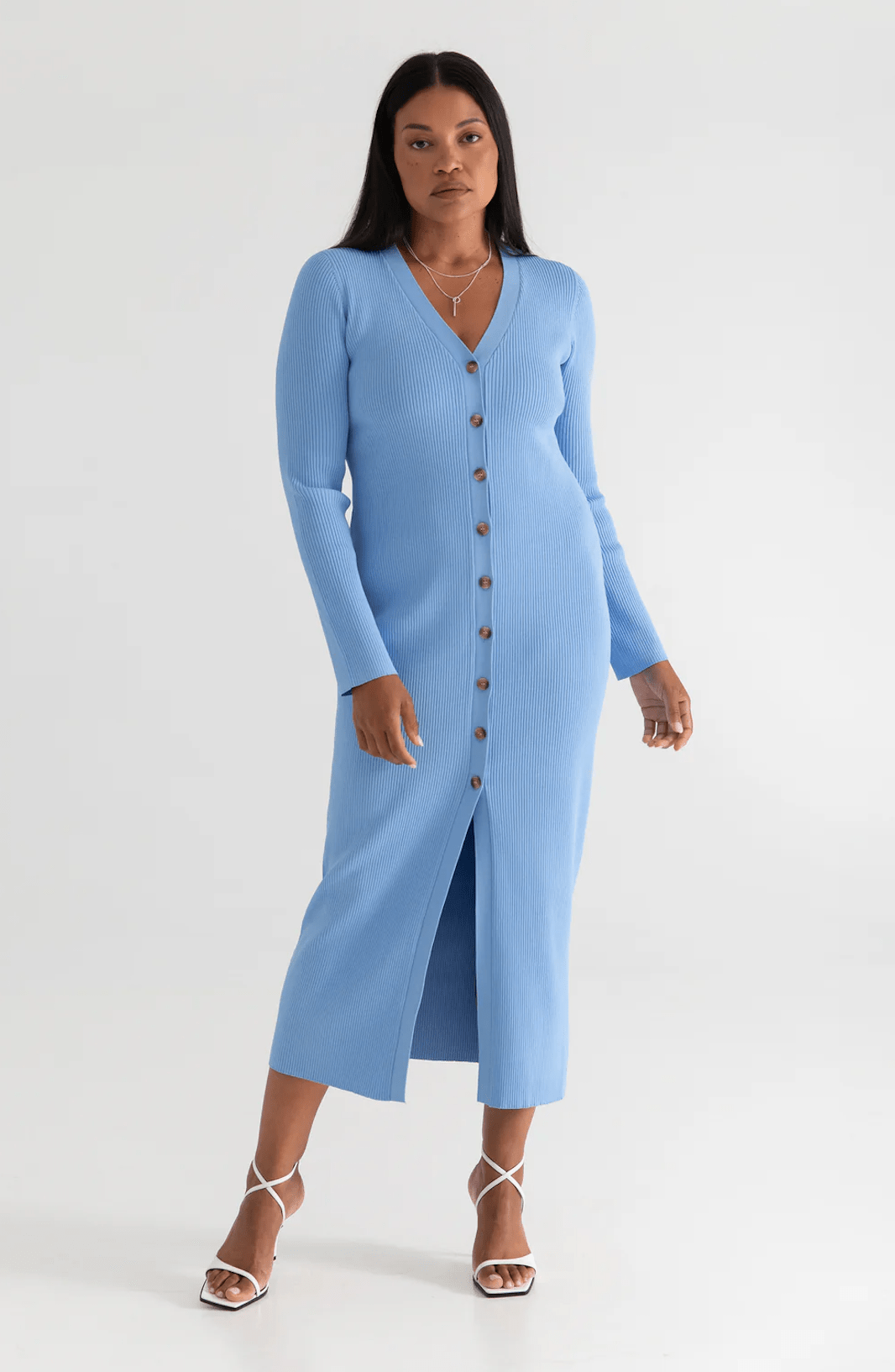Sweater Duster Midi Dress - Lukka Boutique