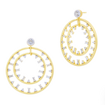 Midnight Mosaic Double Open Hoop Earrings - Lukka Boutique