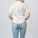 Topher Satin Blouse in Flake - Lukka Boutique