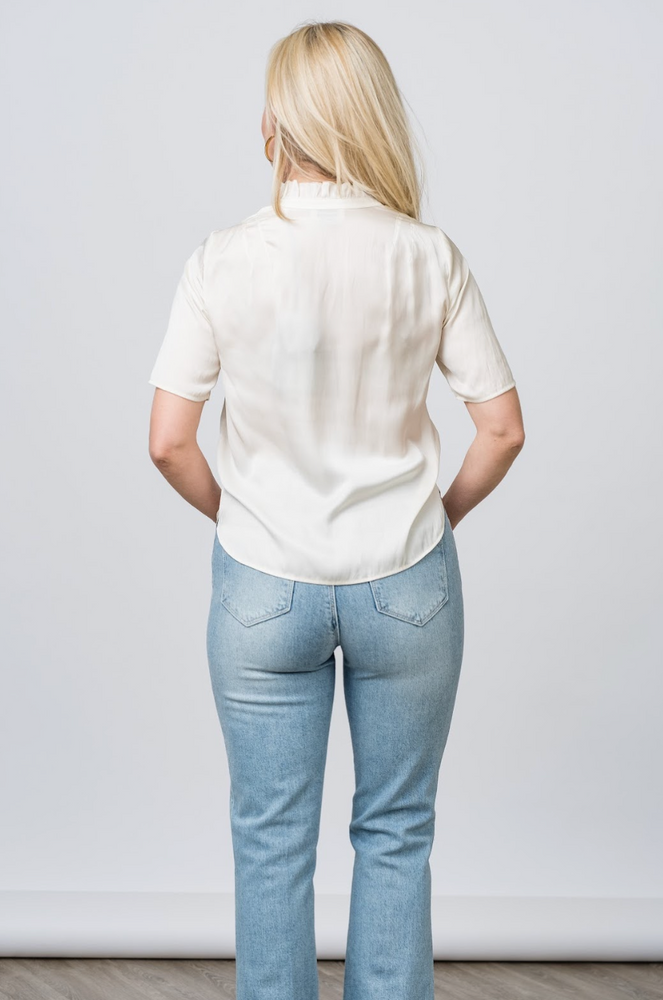 
                  
                    Topher Satin Blouse in Flake
                  
                