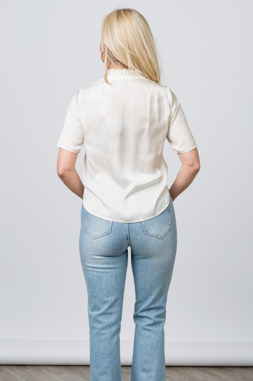 
                  
                    Topher Satin Blouse in Flake
                  
                