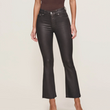 Bridget Boot Cut High Rise Coated Jean in Chocolate
