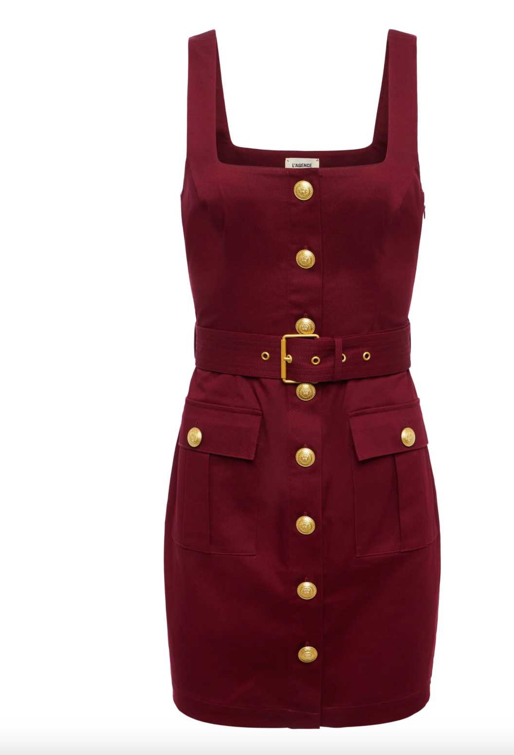 Midy Button Front Mini Dress in Black Cherry - Lukka Boutique