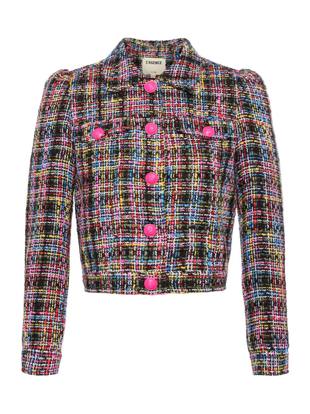 Kasey Bracelet Sleeve Jacket in Multi Tweed