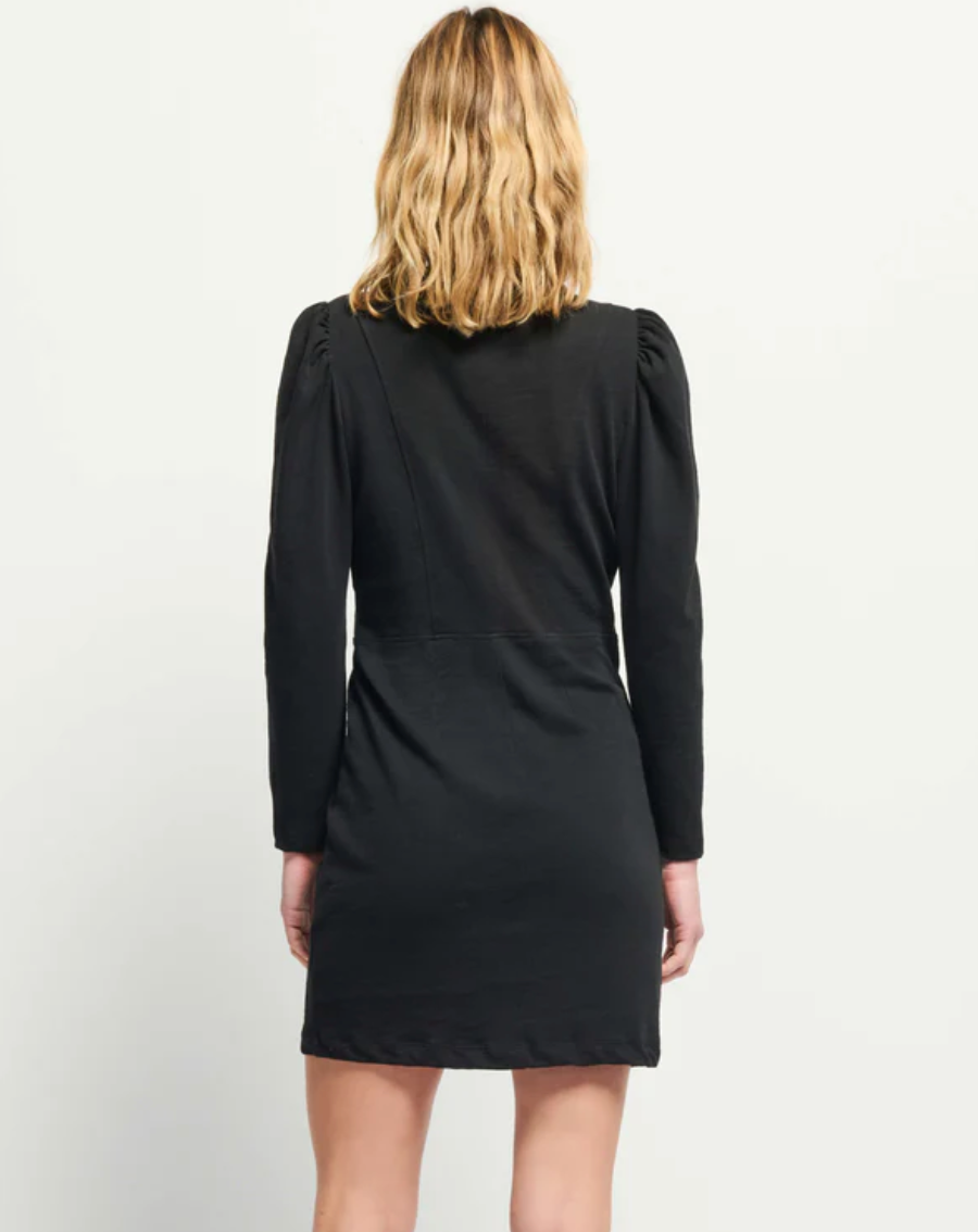 
                  
                    Rae Placket Front Dress in Jet Black
                  
                