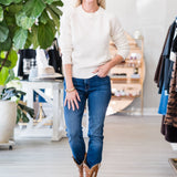 The Jolene in Caramel/Bone Cowhide