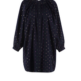 The Minka Dress in Navy Lurex