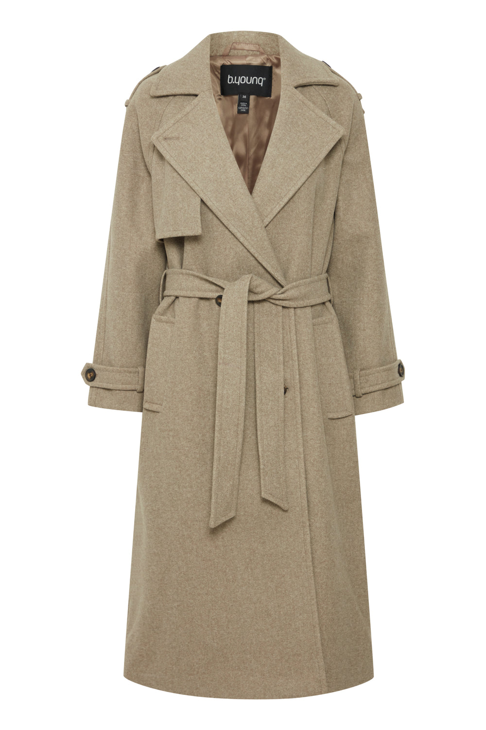 Cilia Trench Coat in Sepia Tint Melange