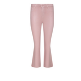 Kendra Coated High Rise Crop Flare in Pale Rose