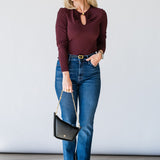 The Keyhole Top in Cabernet - Lukka Boutique