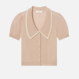 The Cashmere Sailor Sweater in Pink Sand Multi - Lukka Boutique