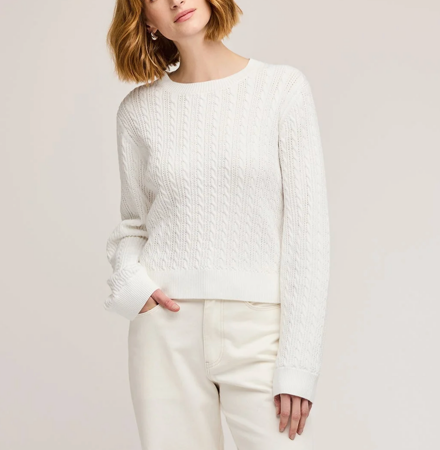 
                  
                    Janice Sweater in White
                  
                