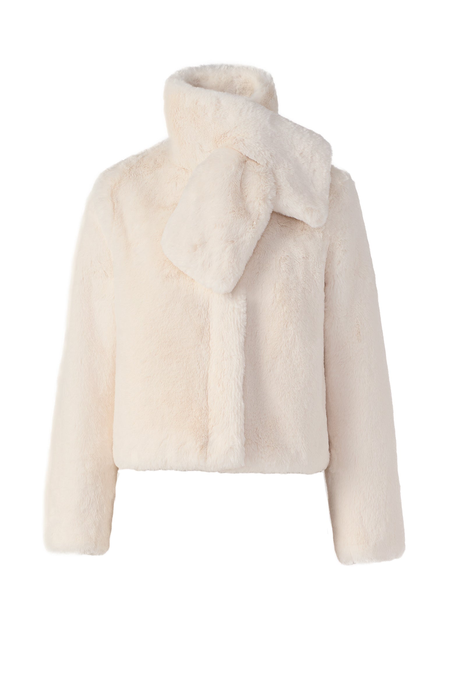 Kendell Faux Fur Jacket in Powder - Lukka Boutique