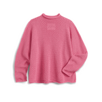 Monterey Pointelle Sweater in Dragon Fruit - Lukka Boutique