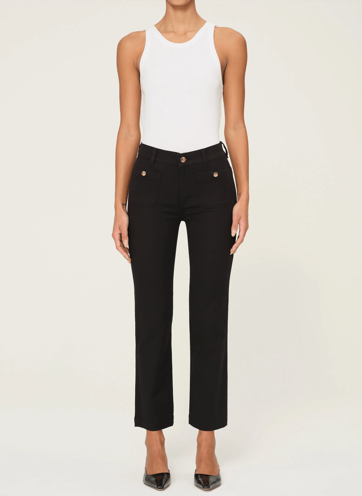 Mara Straight Mid Rise Instasculpt Ankle in Black Onyx - Lukka Boutique