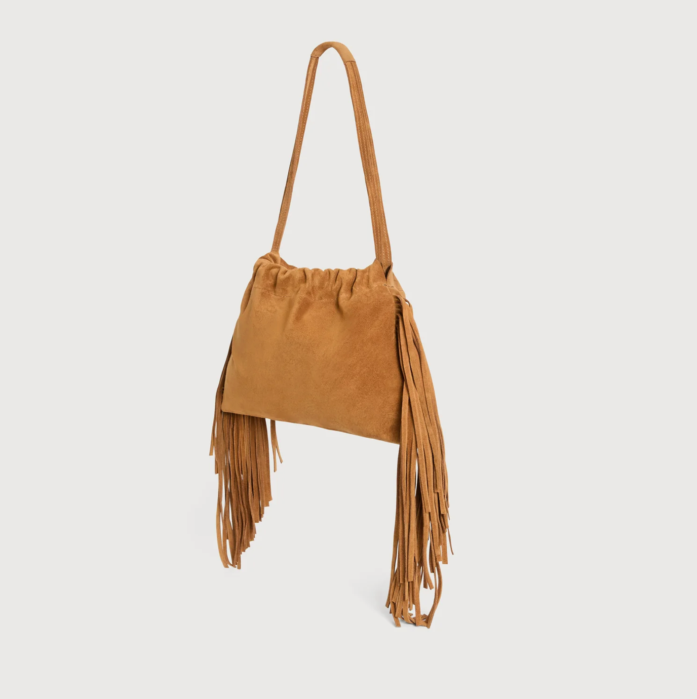 Diana Fringe Bag Tan Suede - Lukka Boutique