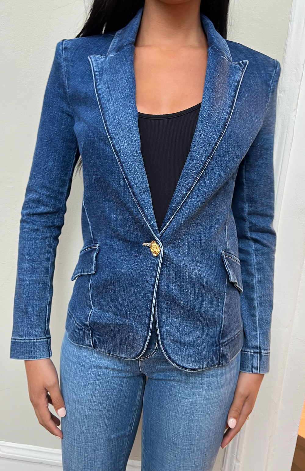 Baldwin Denim Blazer in Belvedere