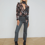 Kendra High Rise Crop Flare - Lukka Boutique