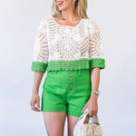 Marjory Short in Tropic Green - Lukka Boutique