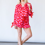Aurora & Luna PJ Set in Valentine Heart - Lukka Boutique
