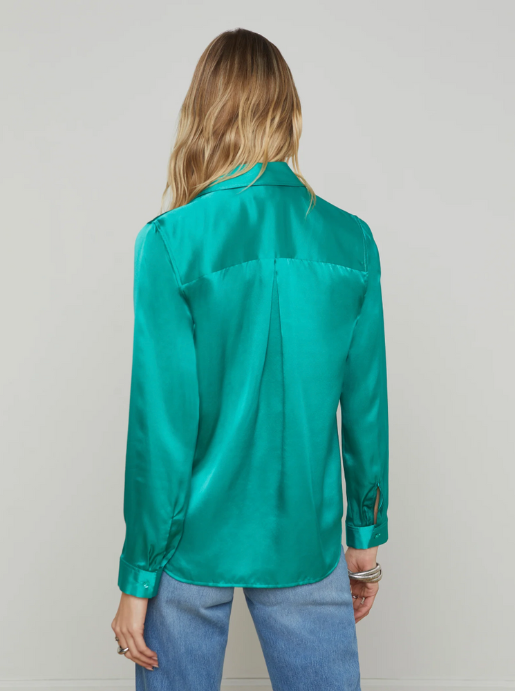 
                  
                    Tyler Silk Blouse in Bright Jade
                  
                